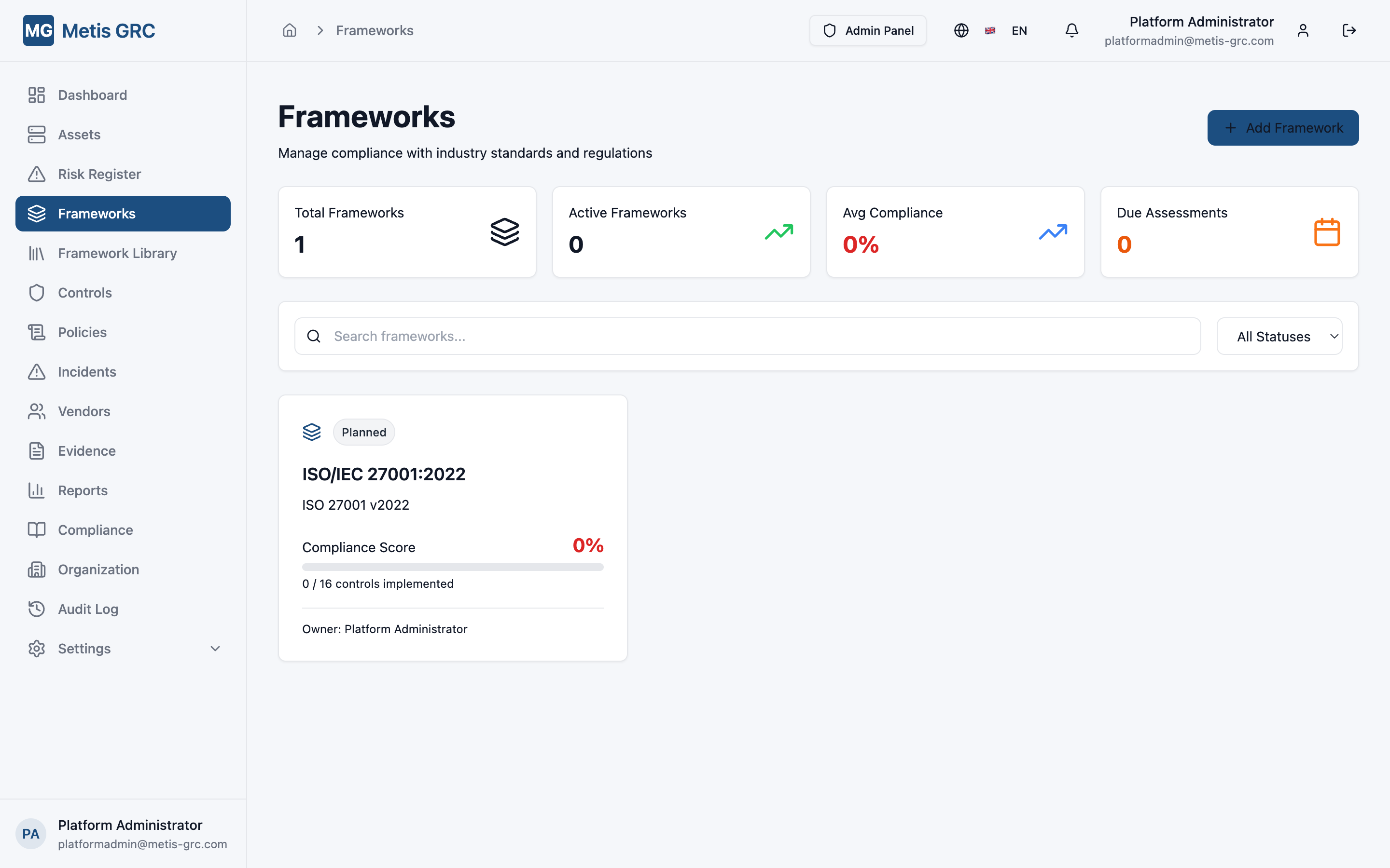 Screenshot — Obligations